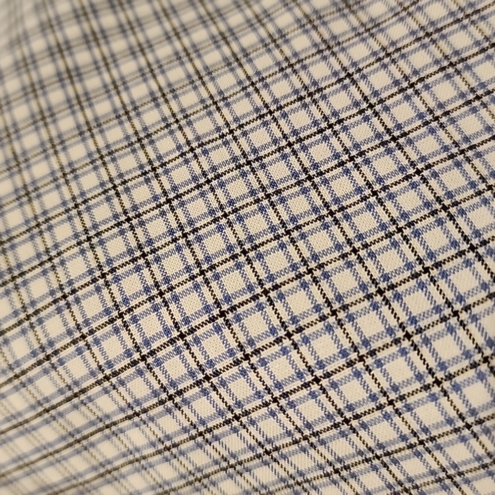 Ralph Lauren Men's Blue/black/white Plaid Shirt Size 17 1/2 34-35 PTP 28 In L 30